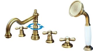 Смеситель на борт ванны Rav Slezak Morava retro MK164.5PSM бронза